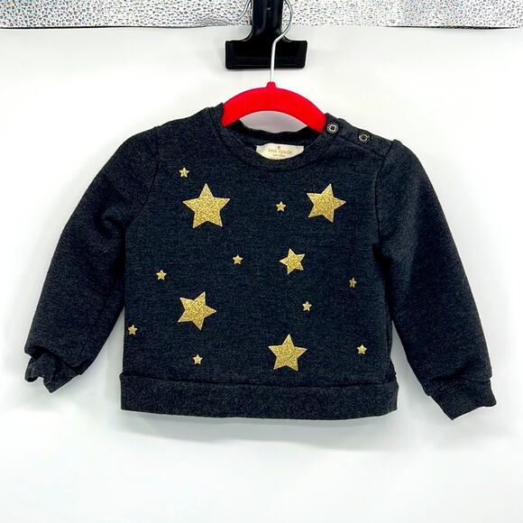 Kate Spade Sparkly Gold Star Sweatshirt - 12 months - Picture 1 of 6